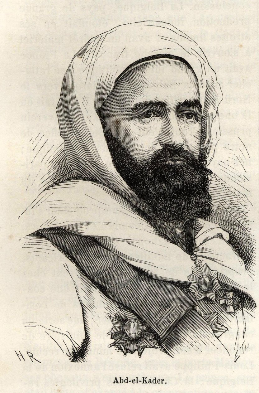 Retrato de Abd - El - Kader (Abd El-Kader) (Abd El Kader) (1807 - 1883). de Unknown artist