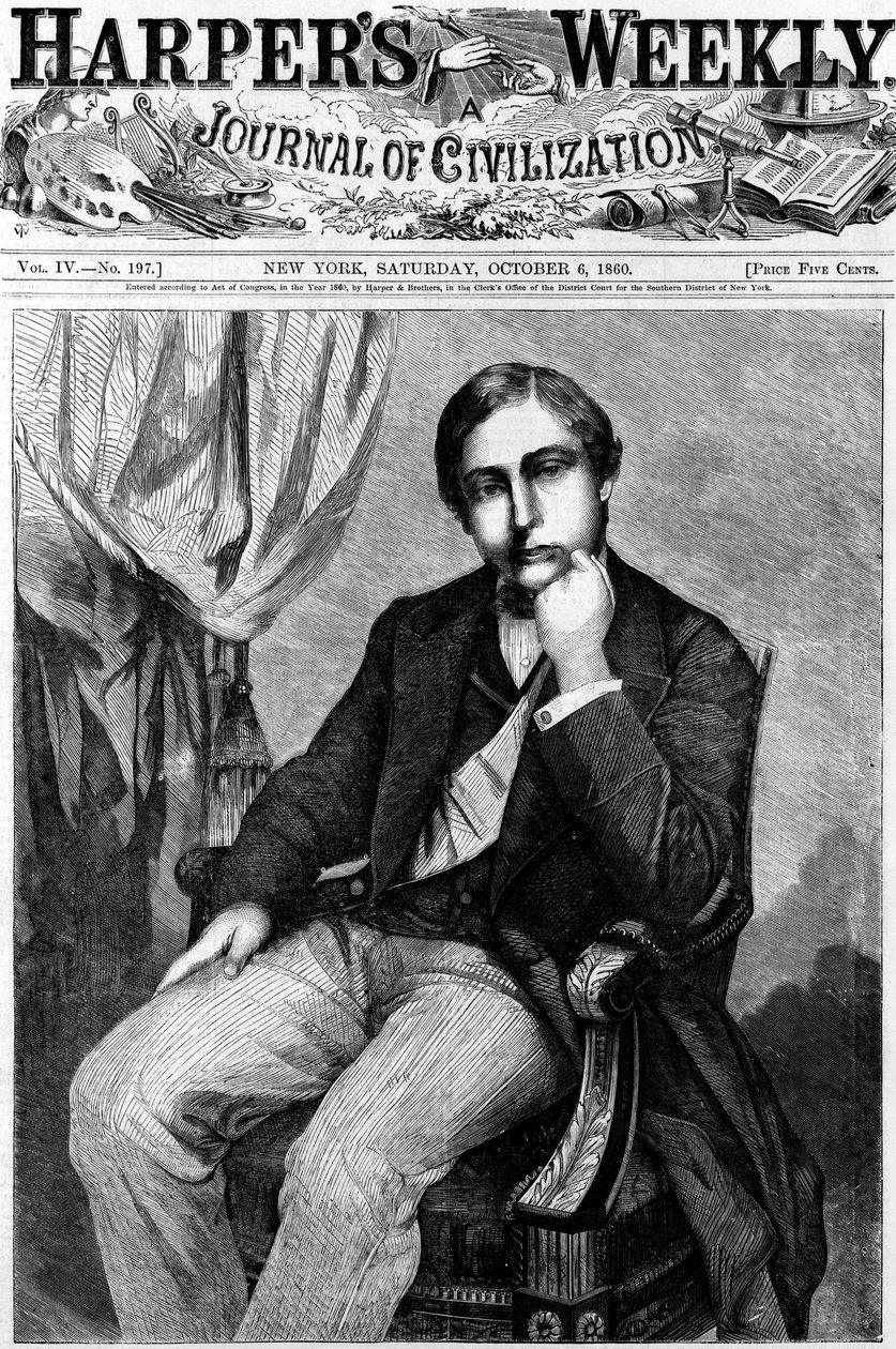 Retrato de Albert Edward, Príncipe de Gales (Edward VII) (1841-1910). Capa do Harper
