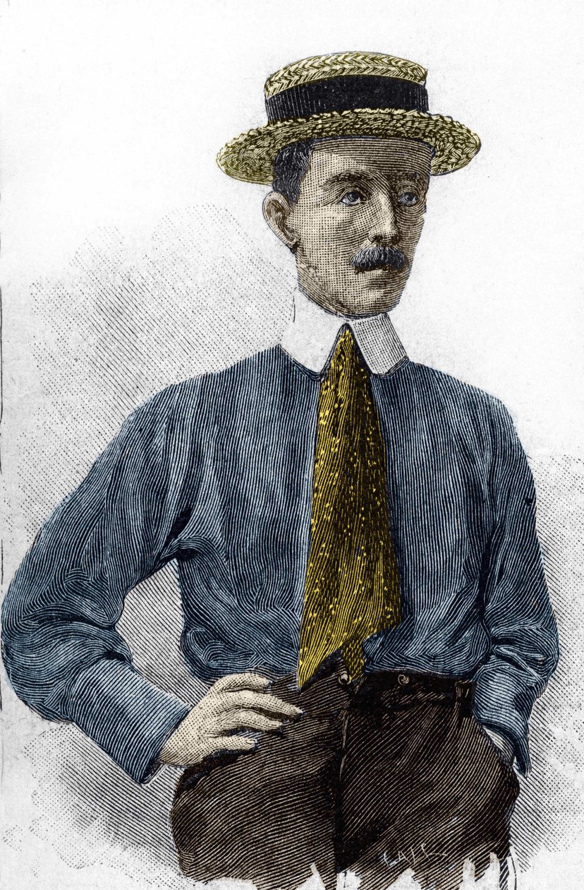Retrato de Alberto Santos-Dumont (1873-1932), artista aeronáutico brasileiro. de Unknown artist