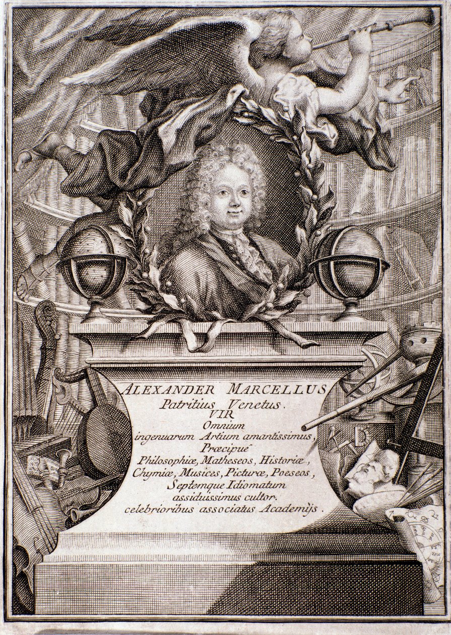 Retrato de Alessandro Marcello (gravura) de Unknown artist