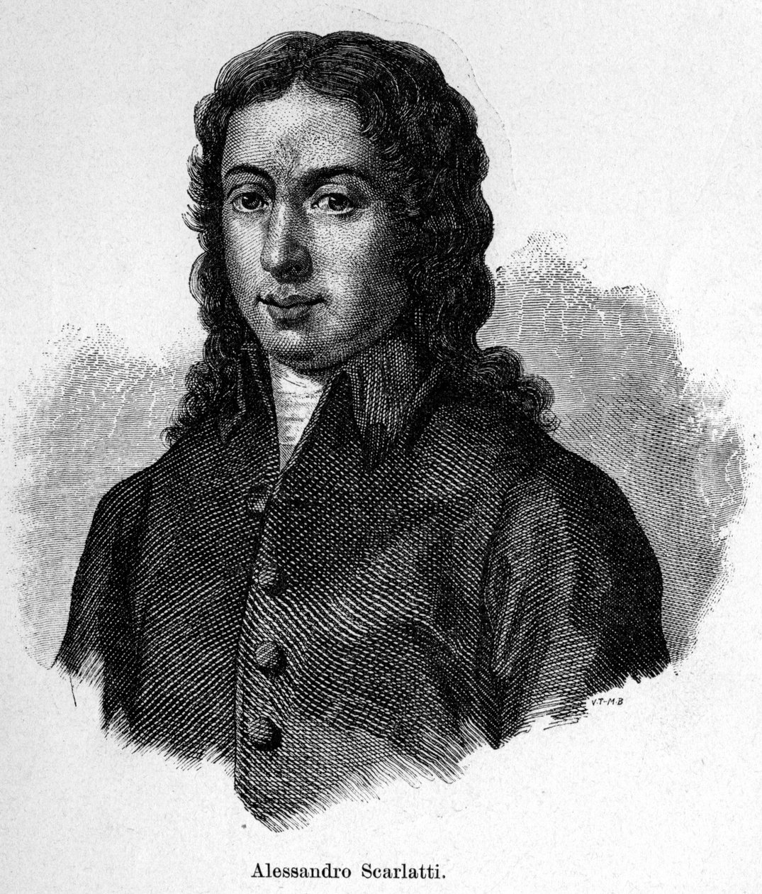 Retrato de Alessandro Scarlatti (1660 - 1725), compositor italiano. de Unknown artist