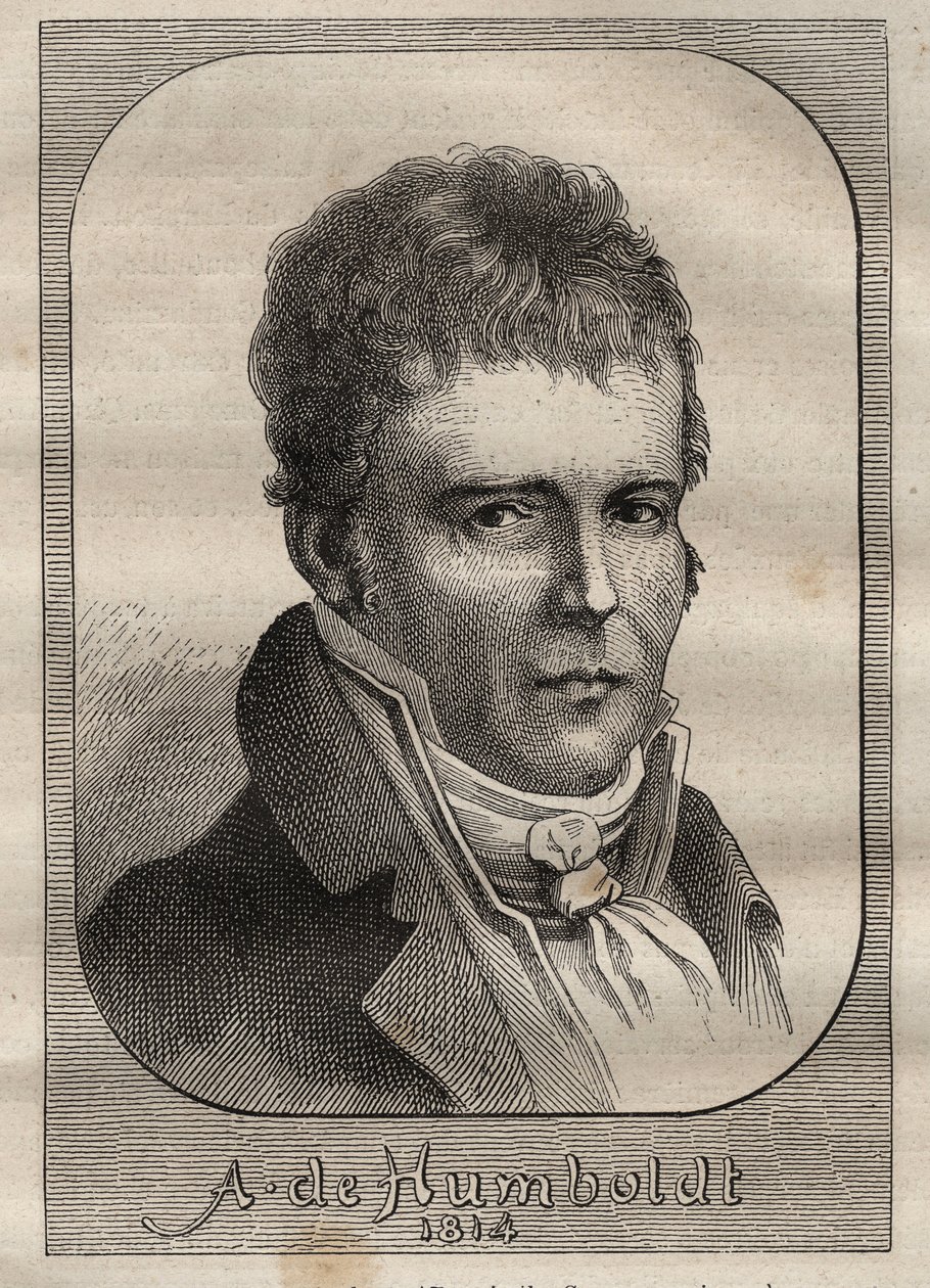 Retrato de Alexander von Humboldt (1769-1859) - ilustração tirada de "Os Grandes Marinheiros do Século 18". de Unknown artist