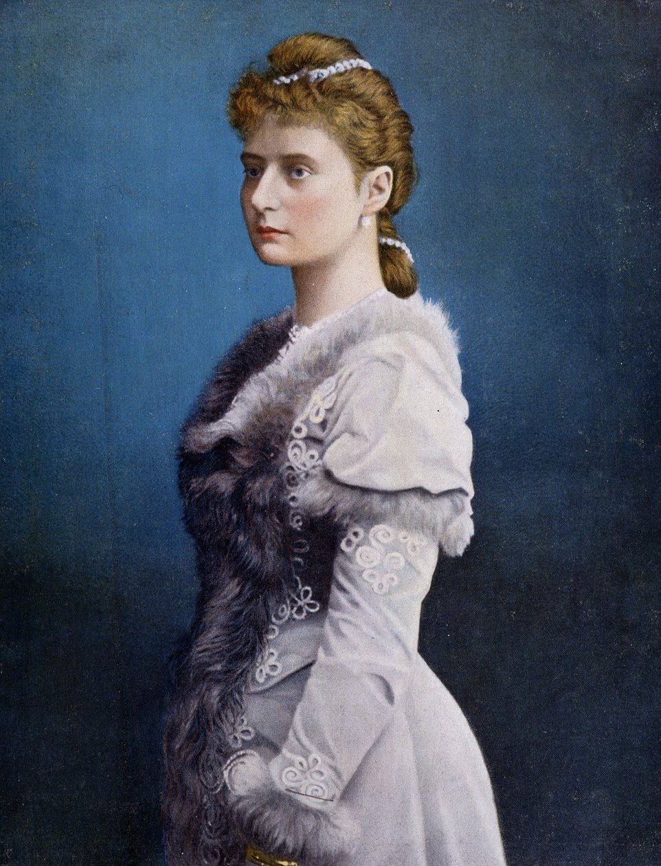 Retrato de Alexandra Fyodorovna (Alix de Hesse e do Reno, Alexandra Feodorovna Romanova, Alexandra Fiodorovna Romanova, Victoria Alix Helene Louise Beatrice de Hesse e do Reno, Alix de Hesse-Darmstadt (Alix de Hesse Darmstadt) (1872-1918), Imperres de Unknown artist