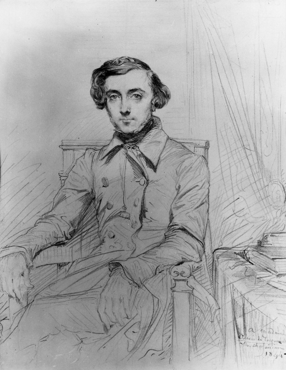 Retrato de Alexis de Tocqueville (1805-1859). de Unknown artist