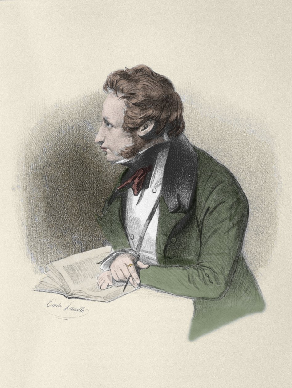 Retrato de Alfred de Vigny (Alfred Victor, Conde de Vigny de Unknown artist