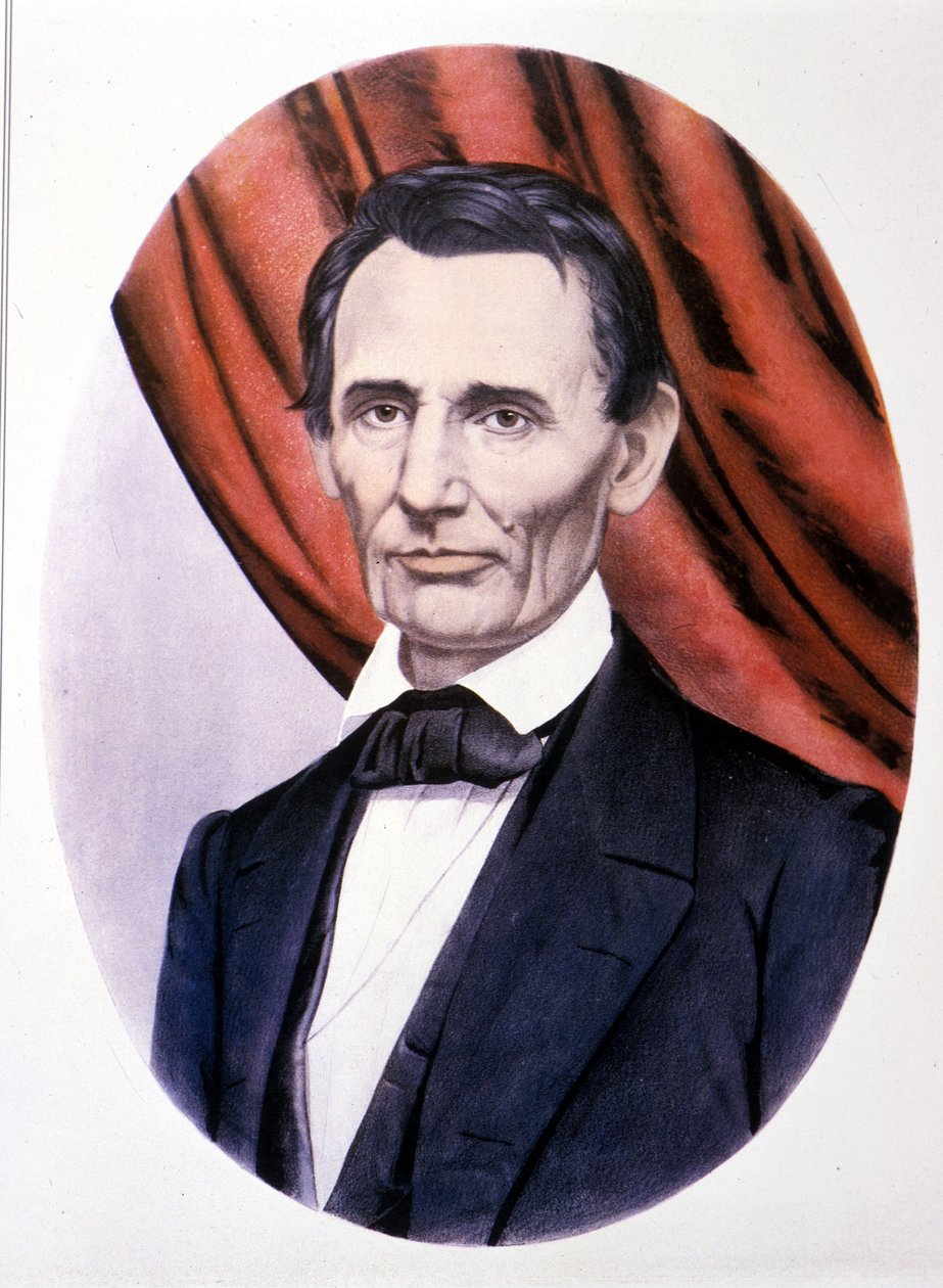 Retrato do Presidente americano Abraham Lincoln (1809 - 1865). de Unknown artist