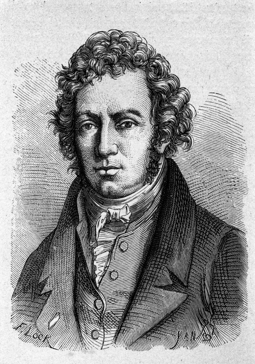 Retrato de André Marie Ampere (1775 - 1836) físico francês. de Unknown artist