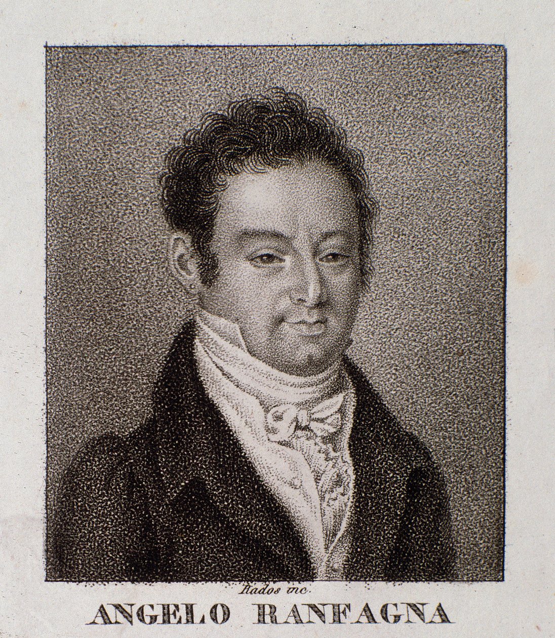 Retrato de Angelo Ranfagna (gravura) de Unknown artist