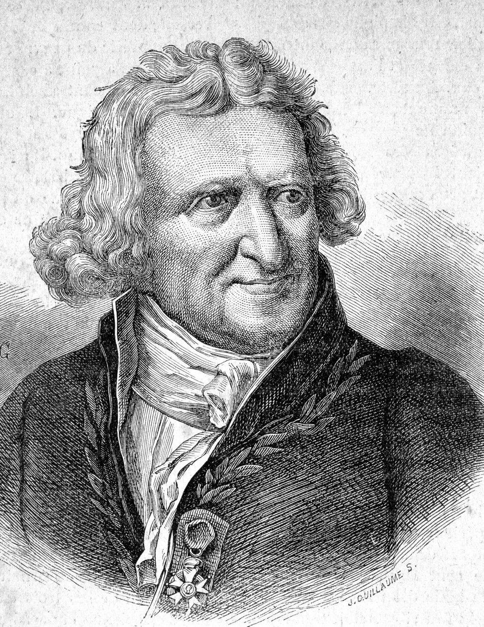 Retrato de Antoine Augustin Parmentier (1737 - 1813), farmacêutico militar e agrônomo francês - em "Les Contemporains", n.d. final do século XIX. de Unknown artist