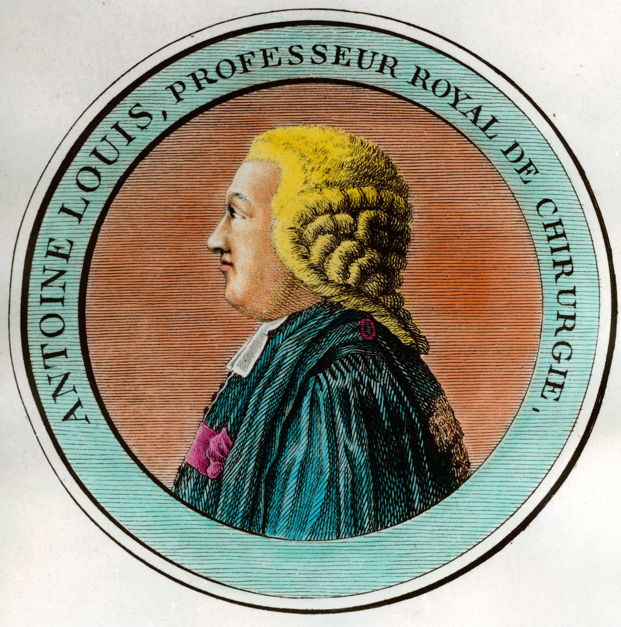 Retrato de Antoine Louis (1723-1792) Professor Real de Cirurgia, Secretário da Academia Real de Cirurgia Gravura da Coleção Privada do século XVIII de Unknown artist