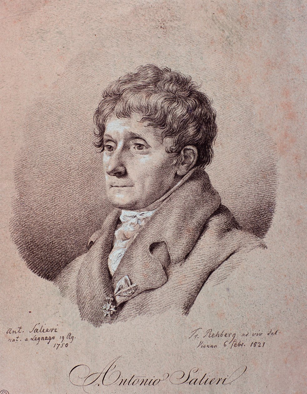Retrato de Antonio Salieri (gravura) de Unknown artist