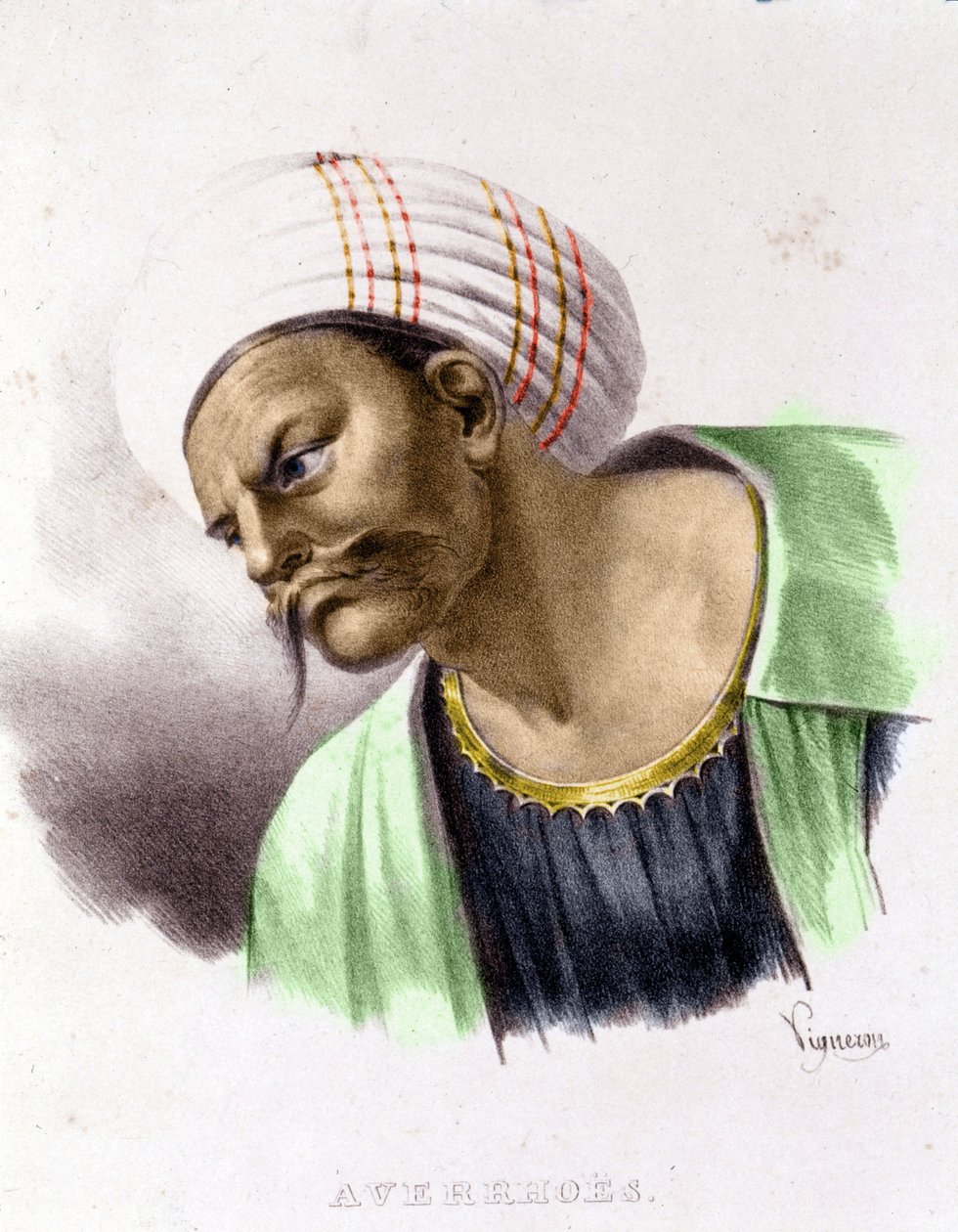 Retrato de Averroes (1126 - 1198). de Unknown artist