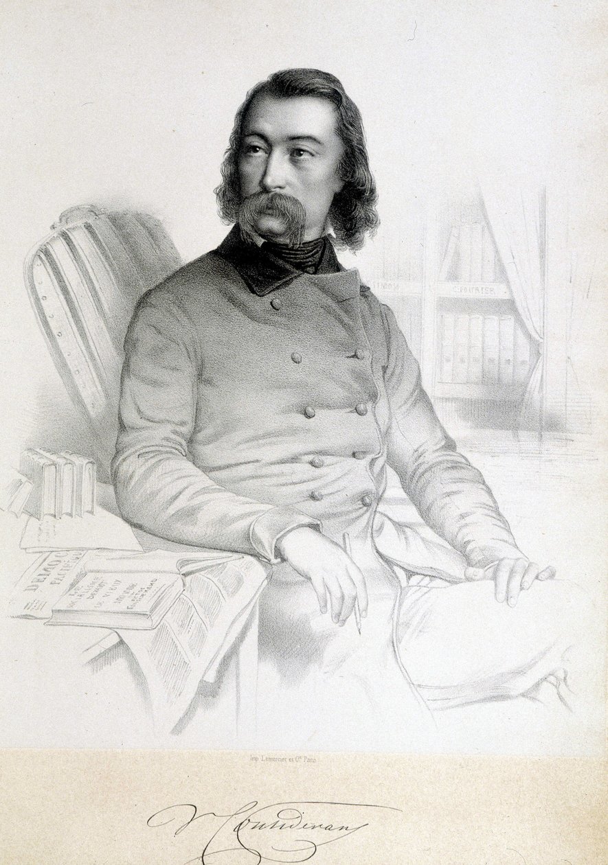 Retrato de Barthelemy Prosper Enfantin, conhecido como Padre Enfantin (1796-1864), Saint Simonian (São Simão) de Unknown artist