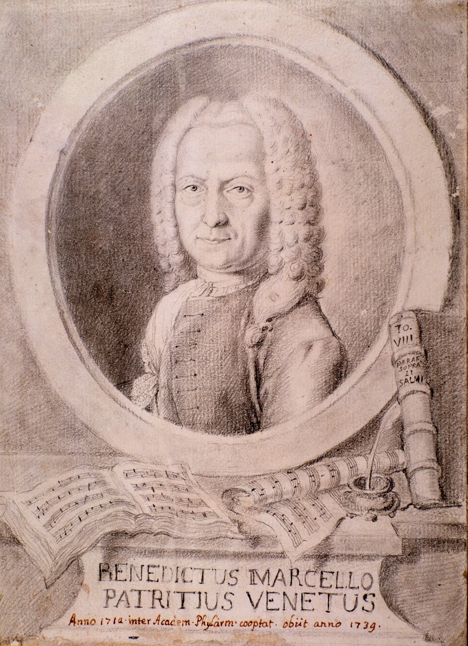 Retrato de Benedetto Marcello (desenho) de Unknown artist
