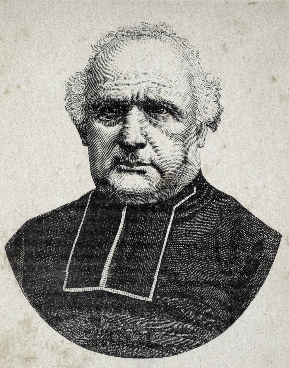 Retrato do Bispo Peyramale, sacerdote de Lourdes (1811 - 1877) - em "Les Contemporains", n.d. final do século XIX. de Unknown artist