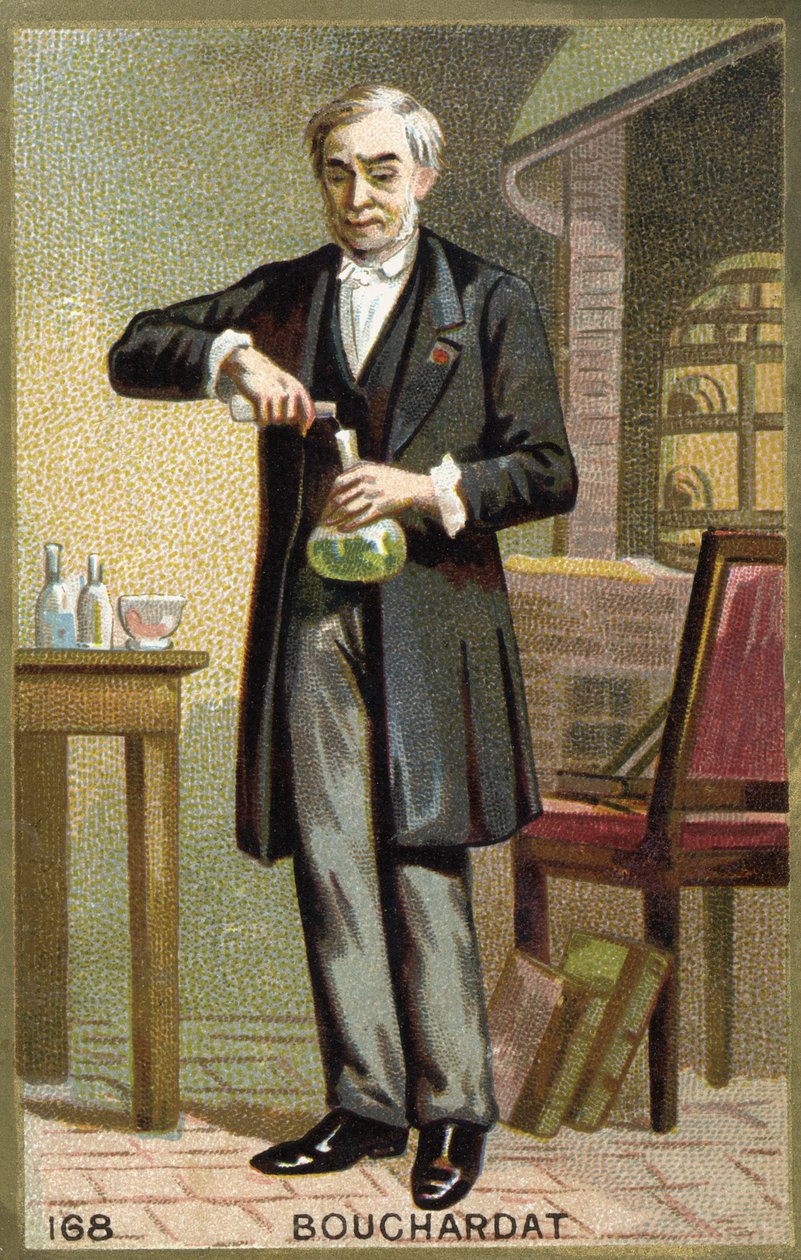 Retrato de Bouchardat. Cromolitografia do século XIX. de Unknown artist
