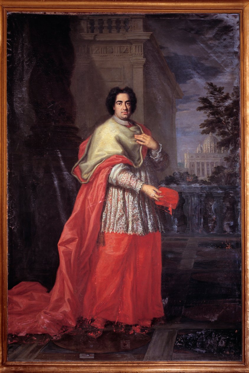 Retrato do Cardeal Troiano Acquaviva de Aragona (óleo sobre tela de Unknown artist