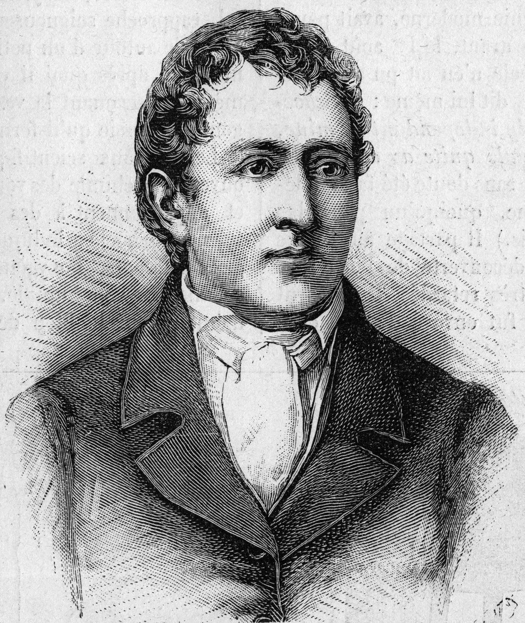 Retrato de Carl Wilhelm Scheele (1742-1786), químico sueco. (De um retrato de época). Gravura em "La Nature: Revue des sciences et de leurs applications aux arts et a l