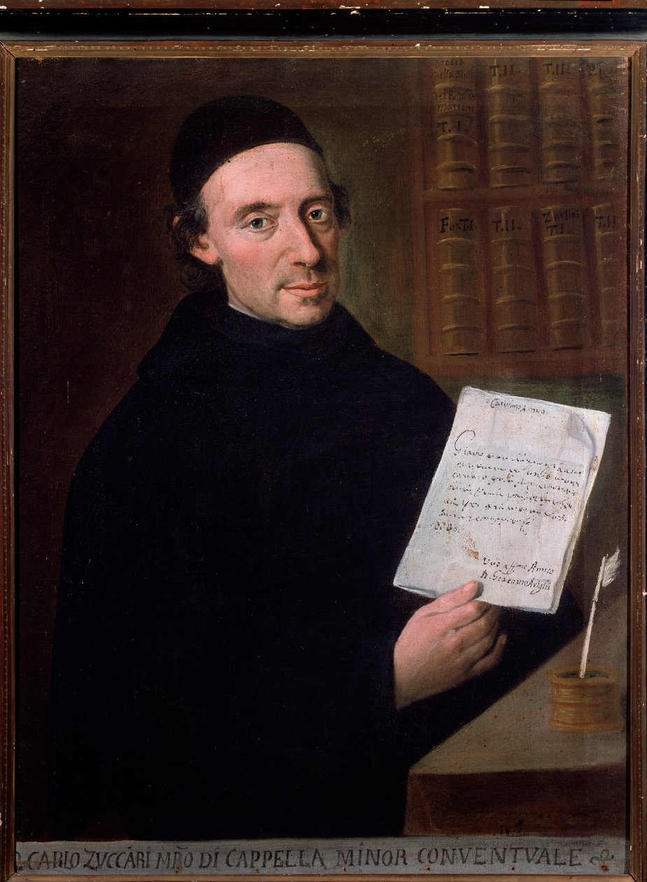 Retrato de Carlo Zuccari (1704-1792) compositor e violinista italiano Anônimo. Século XVIII. Bolonha, Civico Museo de Unknown artist