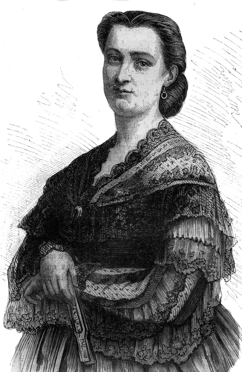 Retrato de Carlotta Patti (1835-1889) cantora lírica irmã de Adelina Patti. de Unknown artist