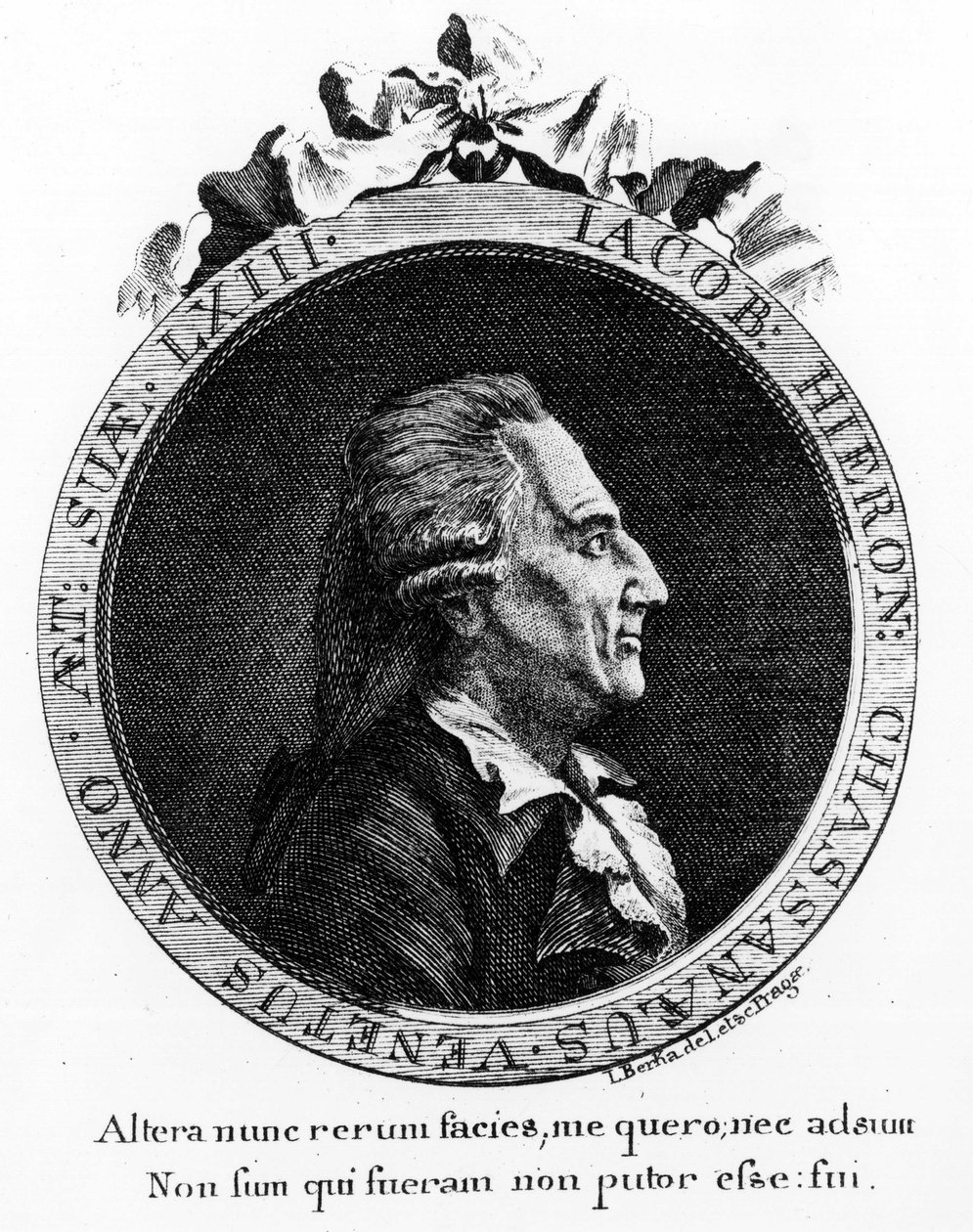 Retrato de Casanova (1725 - 1798) - retrato em frontispício, em "História da minha fuga das prisões da República de Veneza", escrito a Dux na Boémia de Unknown artist