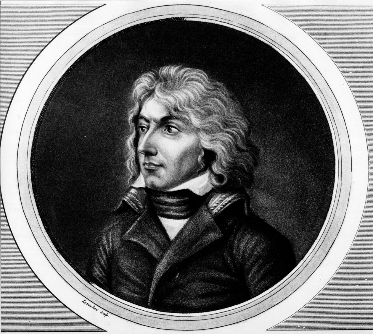 Retrato de Charles Jean - Baptiste Bernadotte (1763-1844), marechal de França, Rei Charles XIV da Suécia e Noruega. gravura em "Colecção completa de pinturas históricas da revolução francesa, em três volumes". 1804. de Unknown artist