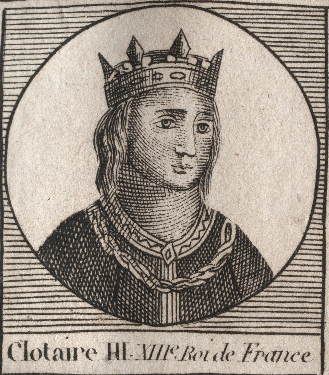Retrato de Clothaire III de Unknown artist