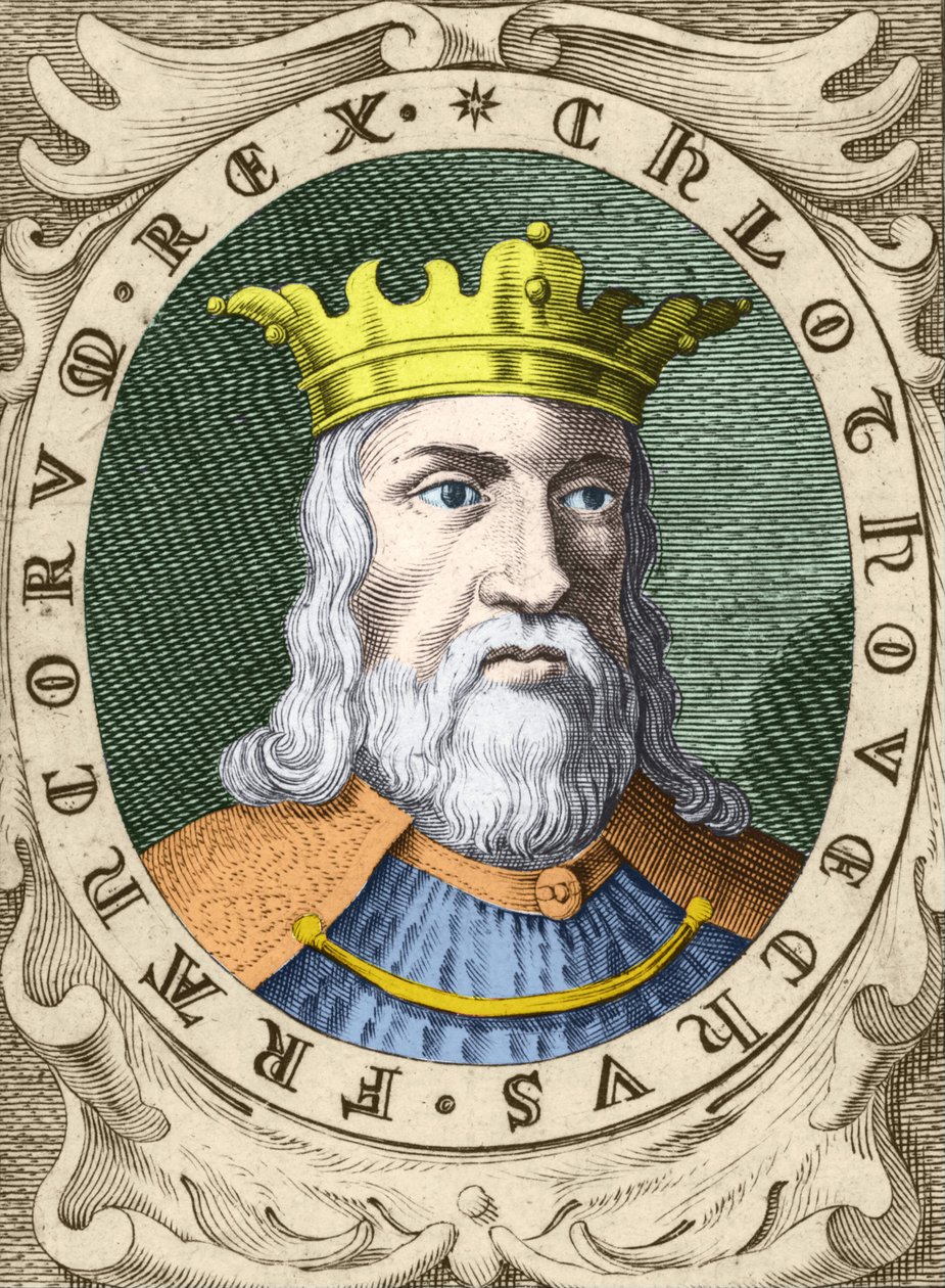 Retrato de Clóvis I (v. 466 - 511) Rei dos Francos. de Unknown artist