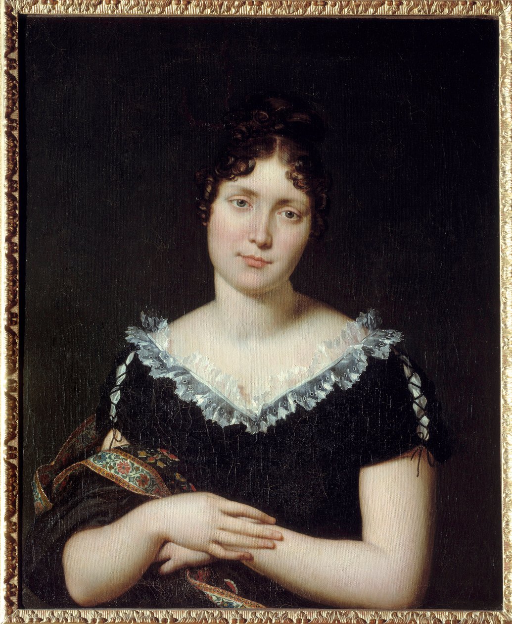 Retrato de Emilie Louise de Beauharnais (1781-1855), Comtesse de Lavalette, filha de François de Beauharnais (1756-1846) casada com Antoine de Lavalette (1765 - 1830) em 1802. Ela salva seu marido durante o restaurante, substituindo-o no concierge. de Unknown artist