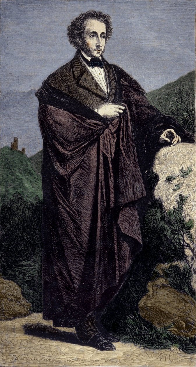 Retrato de Felix Mendhelssohn Bartholdy (1809-1847), compositor alemão. de Unknown artist