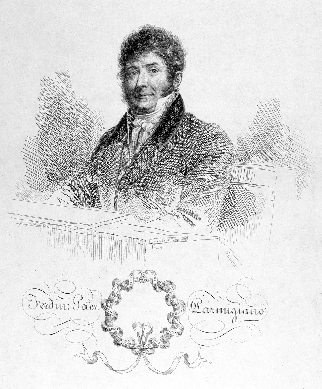 Retrato de Ferdinando Paer (1771 - 1839). Foi mestre de capela de Napoleão I e depois diretor da Ópera Comique. de Unknown artist