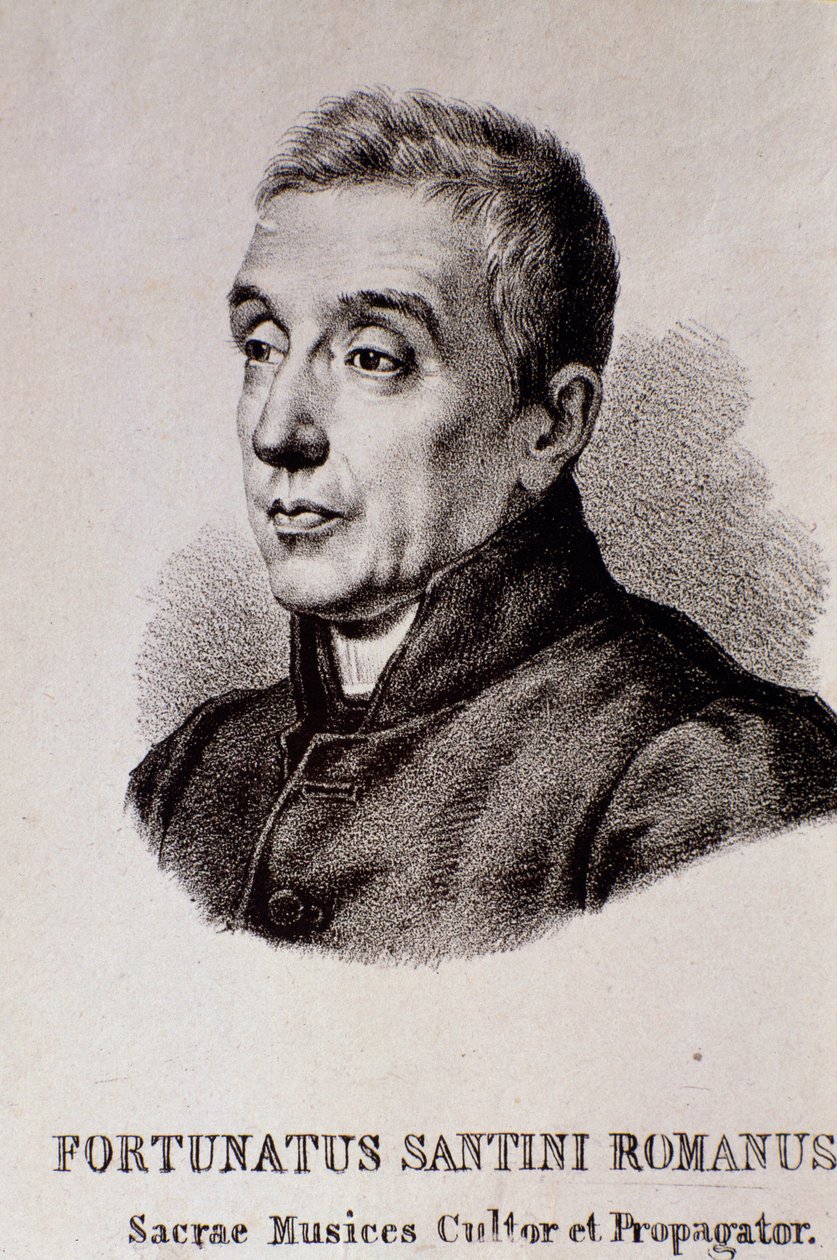 Retrato de Fortunato Santini (gravura) de Unknown artist