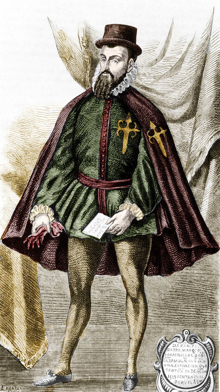 Retrato de Francisco Pizarro (fr. François Pizarre de Unknown artist