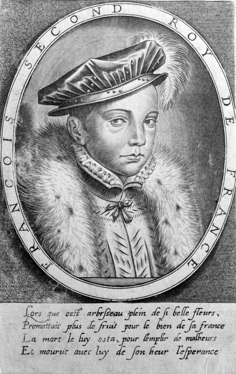 Retrato de François II (1544 - 1560), Rei de França. de Unknown artist