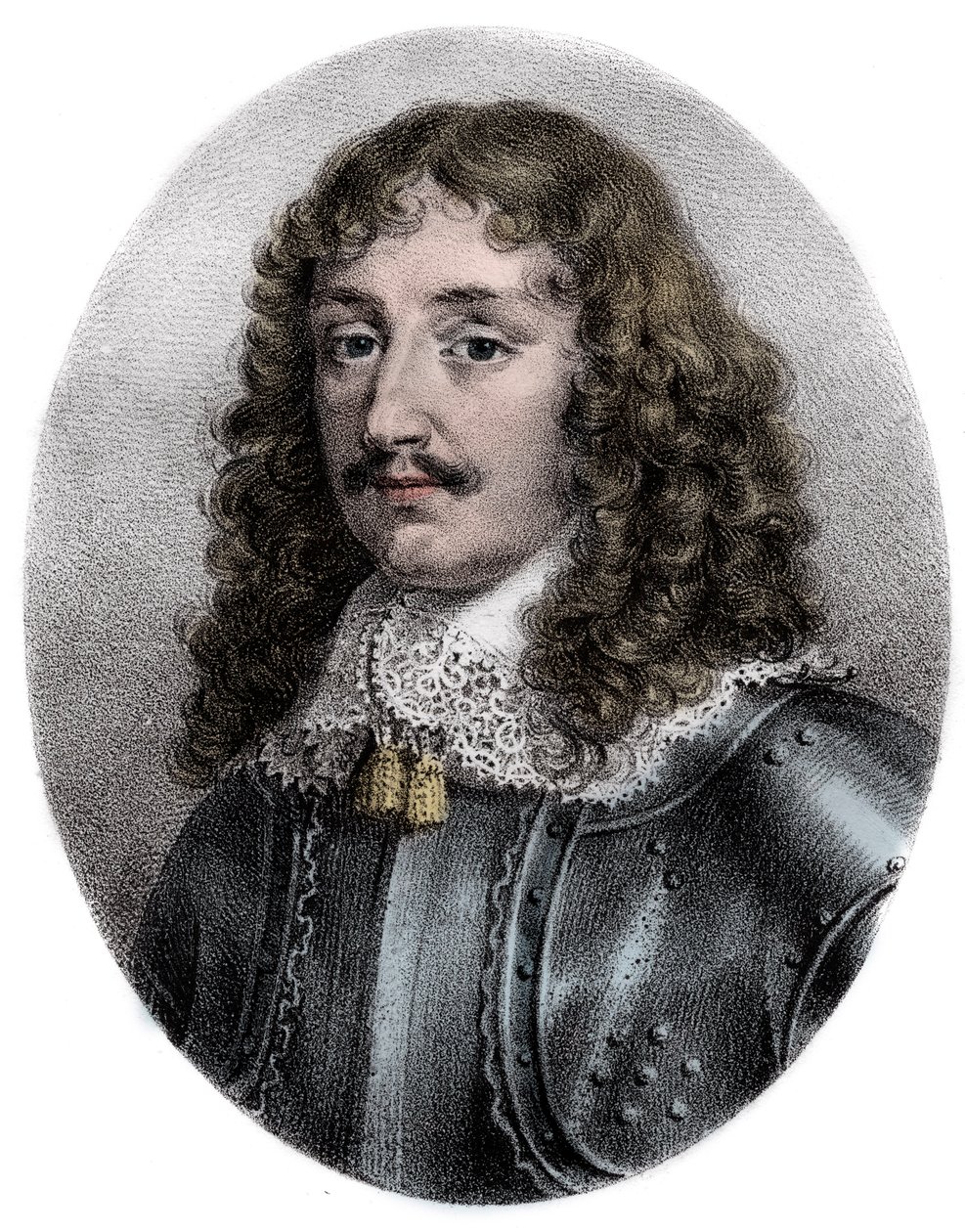 Retrato de François VI, Duque de La Rochefoucauld, Príncipe de Marcillac (1613-1680), autor francês - Portrait du duc Francois de la Rochefoucauld (1613-1680), escritor francês - de Unknown artist
