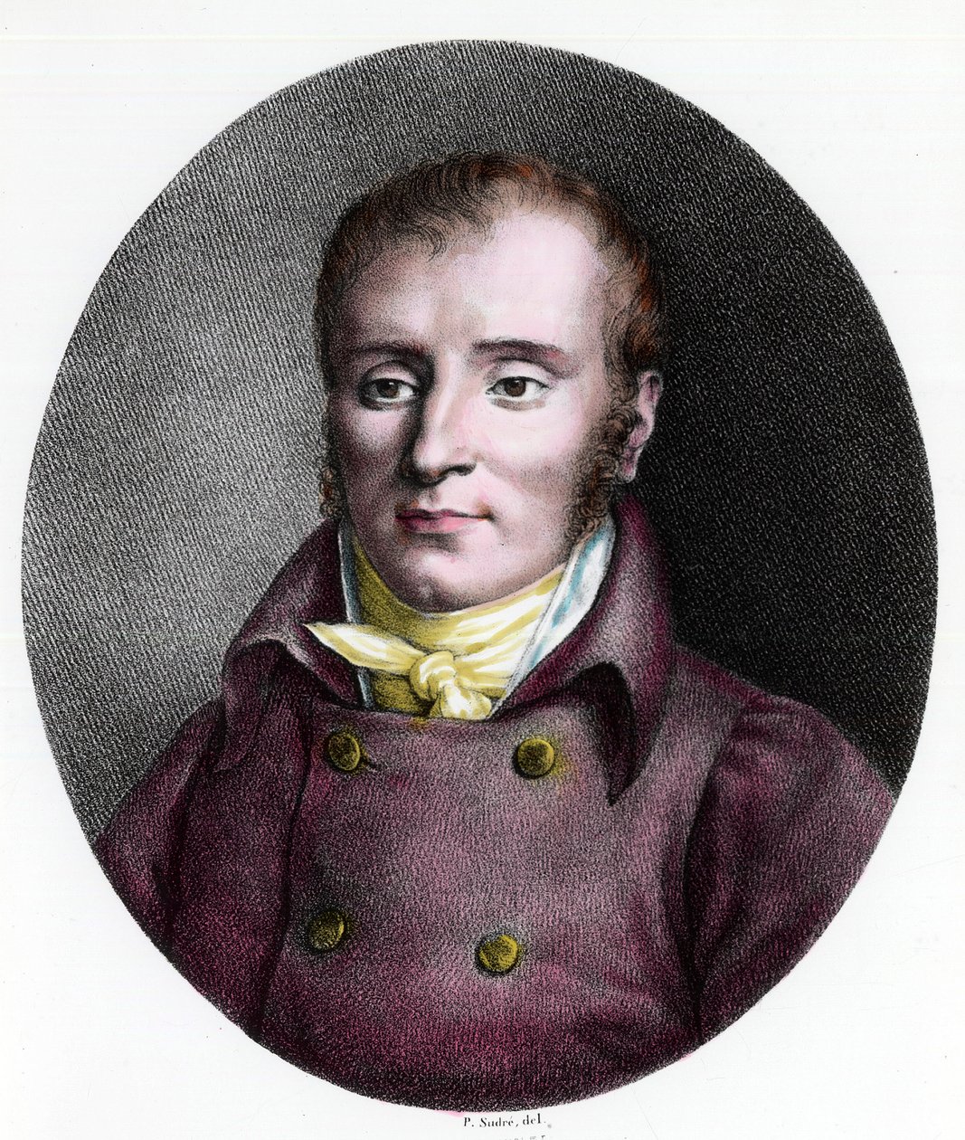 Retrato de François Xavier Bichat (1771 - 1802), médico francês. Gravura do século XVIII. Coleção particular. de Unknown artist