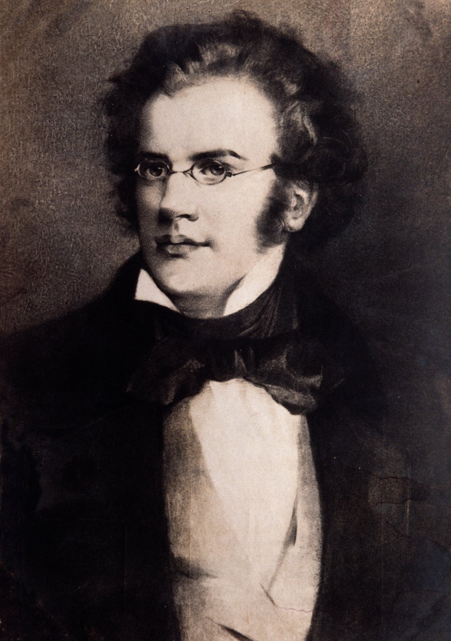 Retrato de Franz Schubert (gravura) de Unknown artist