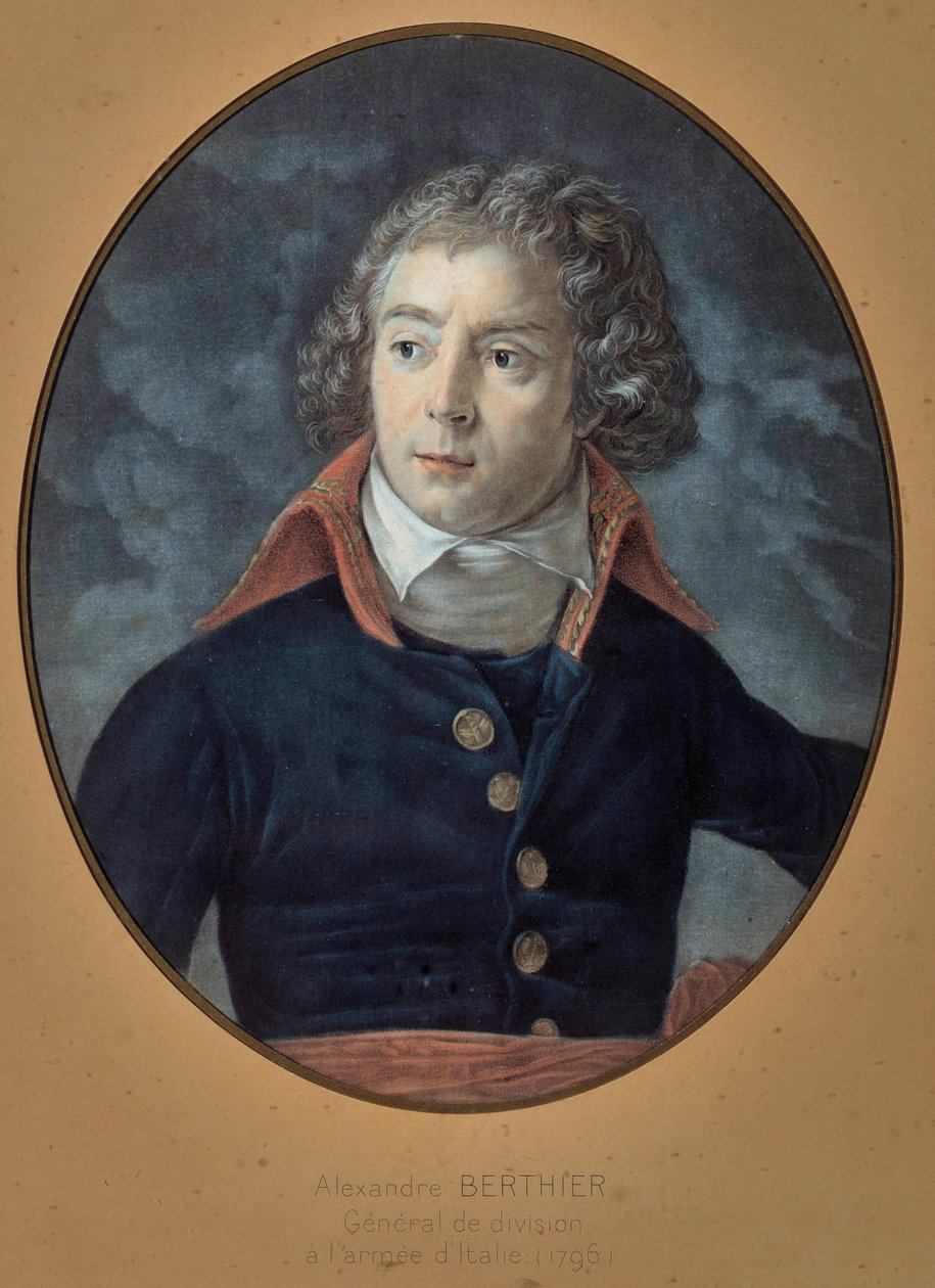 Retrato do General Louis Alexandre (Louis-Alexandre) Berthier (1753-1815) Pintura anônima de Unknown artist