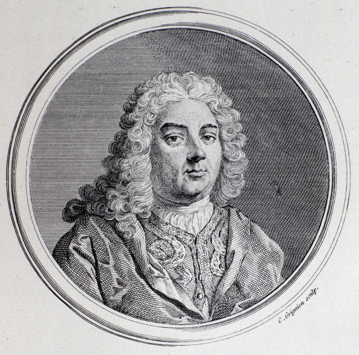 Retrato de Georg Friedrich Handel (gravura) de Unknown artist