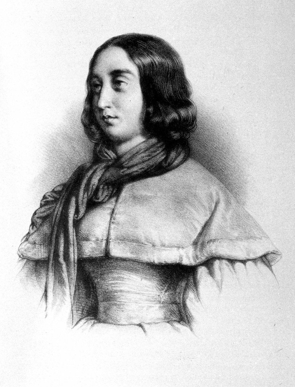 Retrato de George Sand (Aurore Dupin, Baronne Dudevant) (1804-1876). de Unknown artist