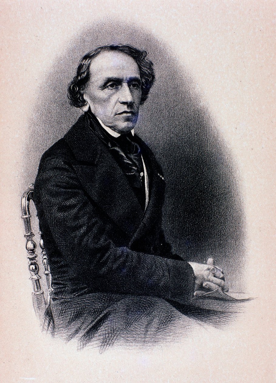 Retrato de Giacomo Meyerbeer (gravura) de Unknown artist