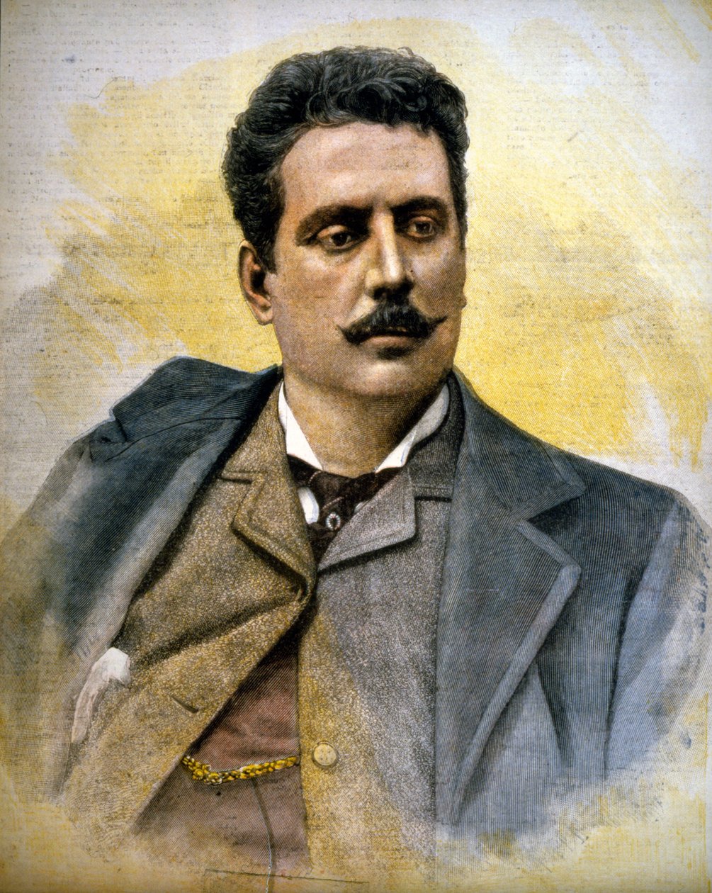 Retrato de Giacomo Puccini (1858-1924), compositor italiano. de Unknown artist