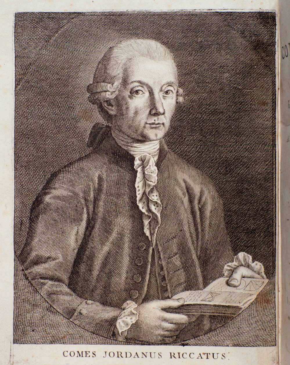 Retrato de Giordano Riccati (gravura) de Unknown artist
