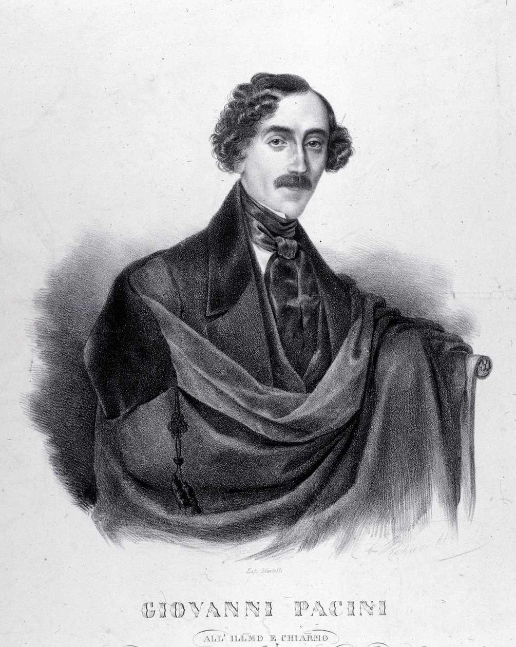 Retrato de Giovanni Pacini, compositor italiano (1796-1867). de Unknown artist