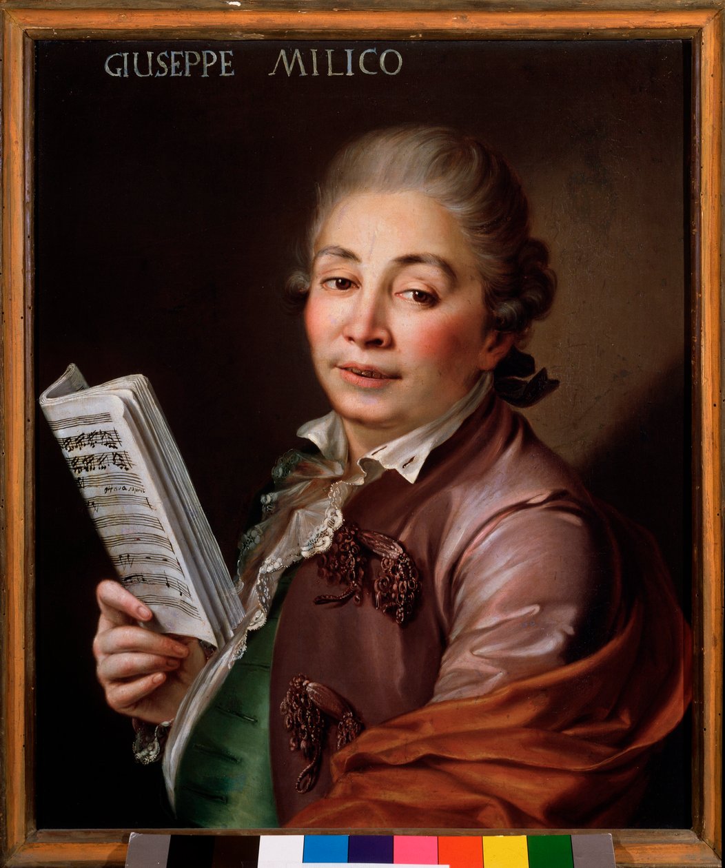 Retrato de Giuseppe Millico (1737-1802) pintura italiana castrato Anônimo. Bolonha do século XVIII, museo musicale civico de Unknown artist