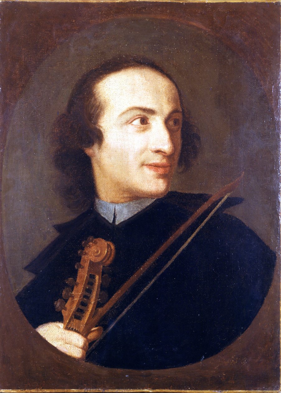 Retrato de Giuseppe Tartini (1692 - 1770), violinista e compositor italiano. Museu do Castelo. Milão de Unknown artist