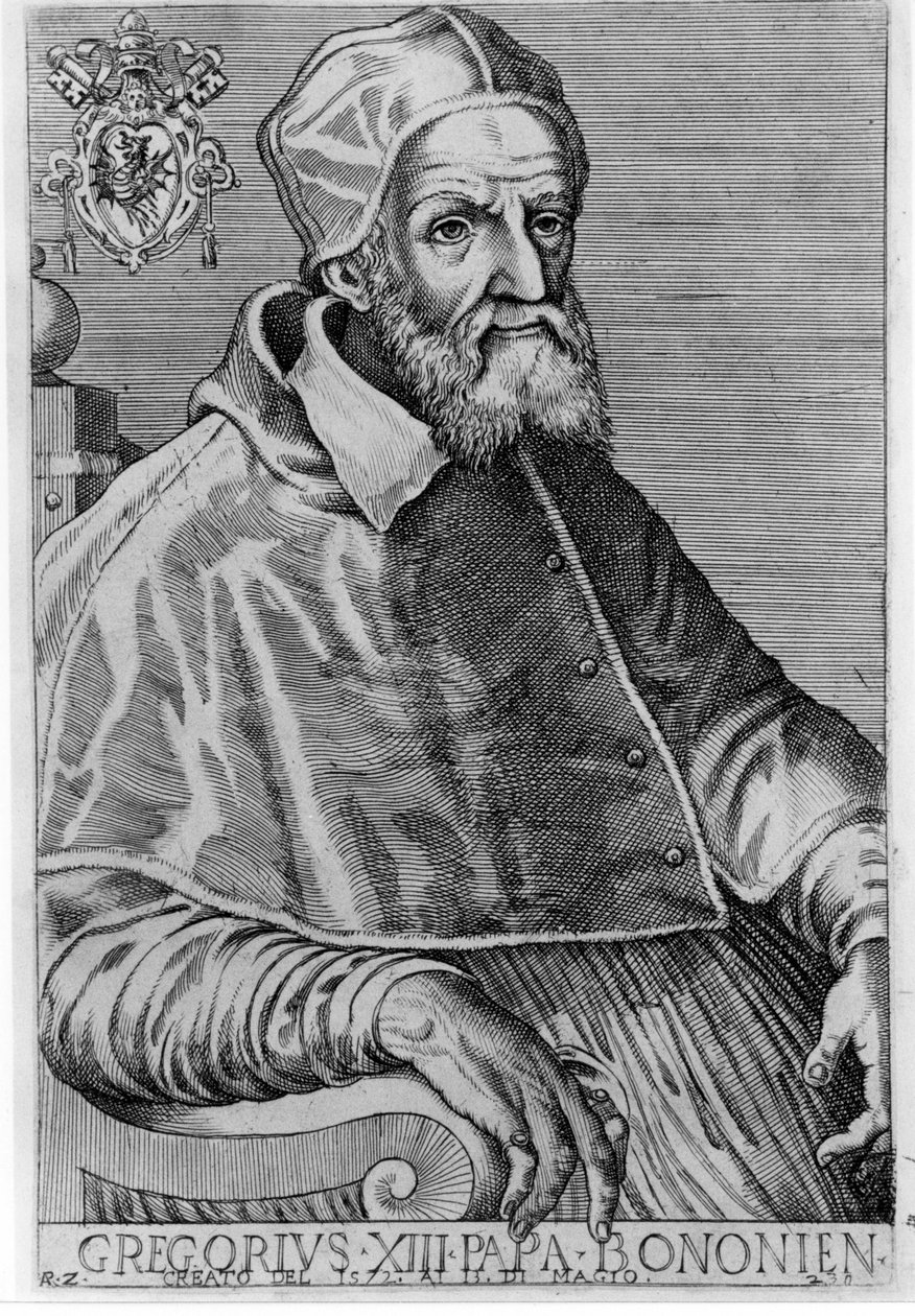 Retrato de Gregory XIII (1502 - 1585). de Unknown artist