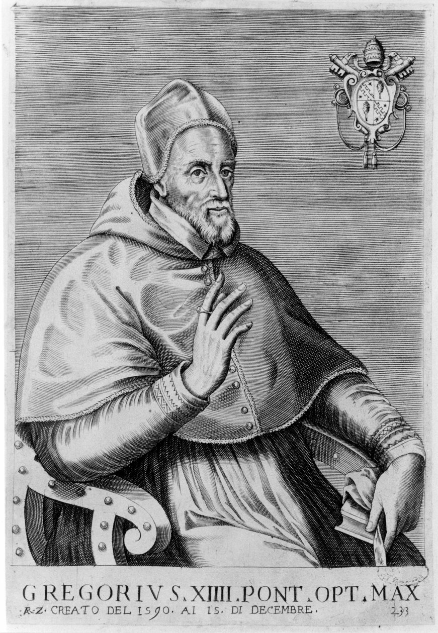 Retrato de Gregório XIV (1535 - 1591). de Unknown artist