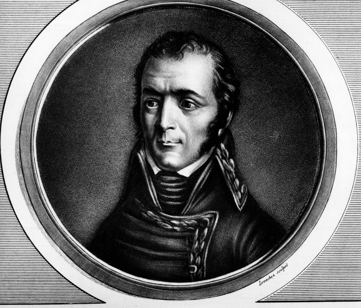 Retrato de Guillaume Marie-Anne Brune (1763-1815), marechal da França. Gravura em "Coleção completa de pinturas históricas da revolução francesa, em três volumes". 1804. de Unknown artist