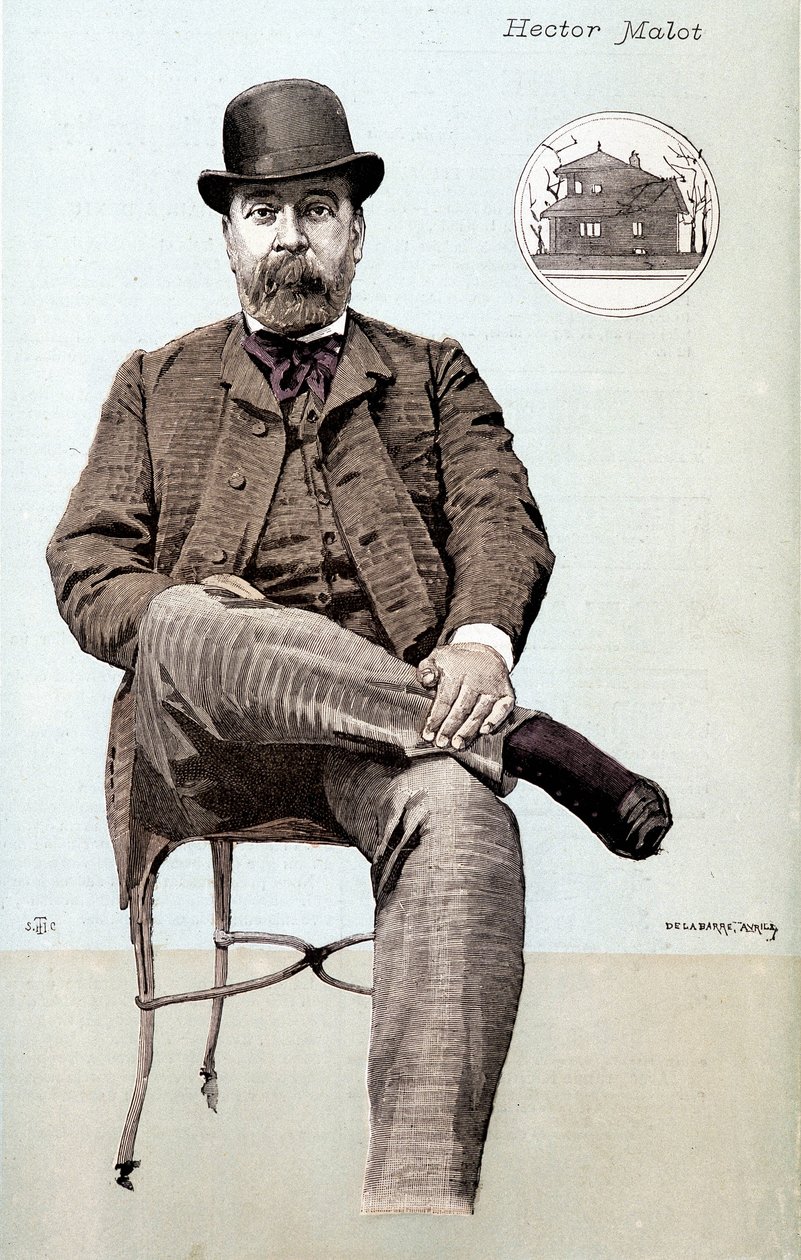 Retrato de Hector Malot - desenho de Unknown artist